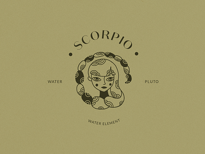 Scorpio Logo Stamp Horoscope Icon