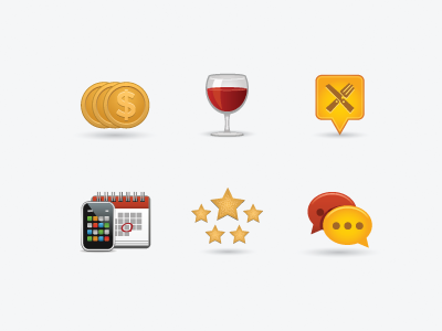 Dining Icons by Scott Dunlap on Dribbble