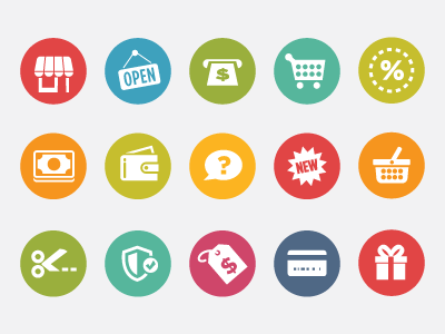 Shopping Icons icon icon set icons ui vector