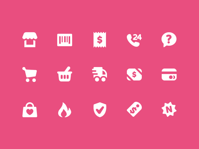 Pixi Icons - Shopping commerce icon icon set icons interface pixi shop shopping ui user vector