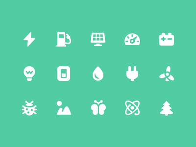 Pixi Icons - Energy and Environment design energy environment green icon icon set icons pixi ui vector