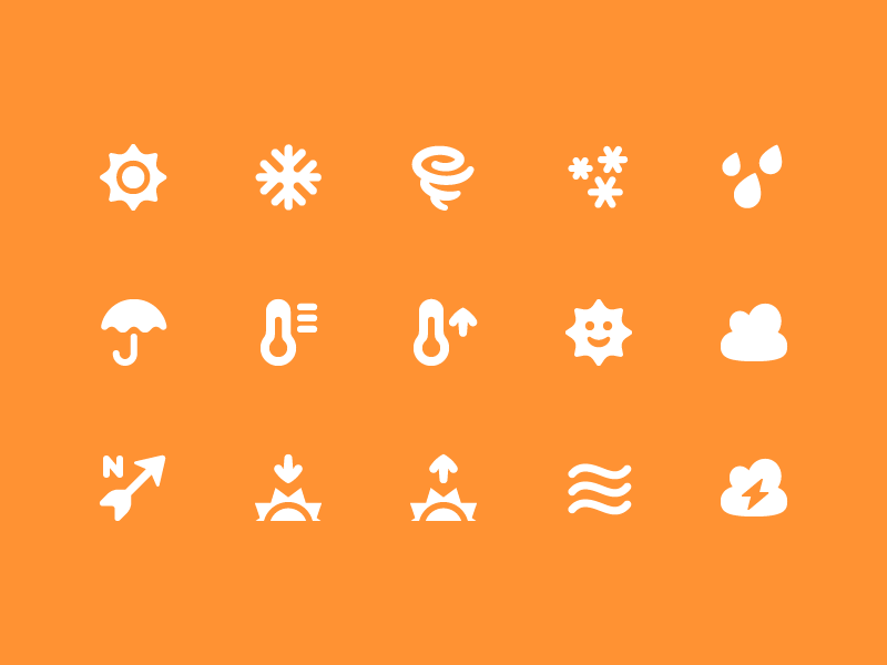 Pixi Icons - Weather by Scott Dunlap on Dribbble