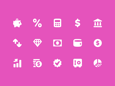 Pixi Icons - Finance finance icon set icons money pixi ui