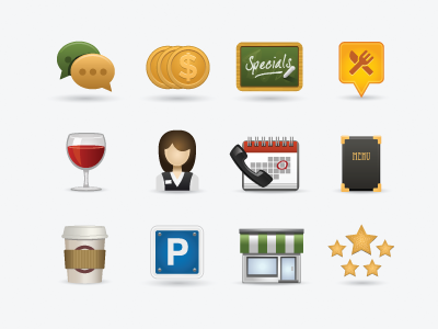 Dining Icons Final icon icon set icons ui vector