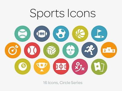 Sports Icons circle icon set icons ui