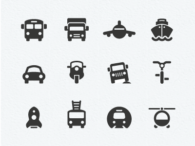 Transportation Icons icon icon set icons mono office transportation ui vector