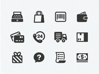 Shopping Icons icon icon set icons mono office shopping ui vector
