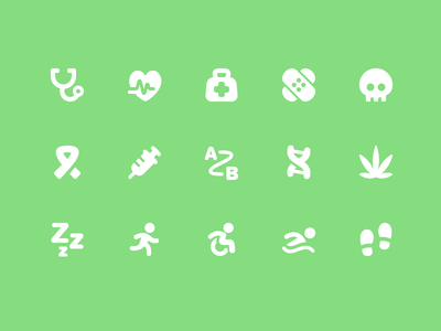 Pixi Icons - Health & Fitness app icon icon set icons interface iphone pixi ui vector