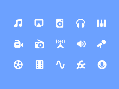 Pixi Icons - Audio & Video icon icon set icons interface pixi ui vector