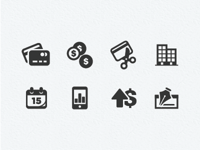 Finance Icons black icon set icons mono ui