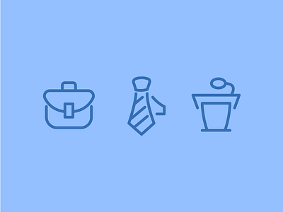 Open Line Business Icons