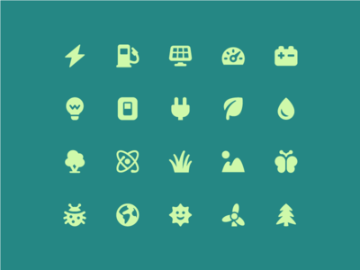 Energy + environment icons