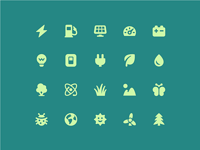 Energy + environment icons