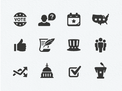 Politics Icons black icon set icons mono politics ui voting