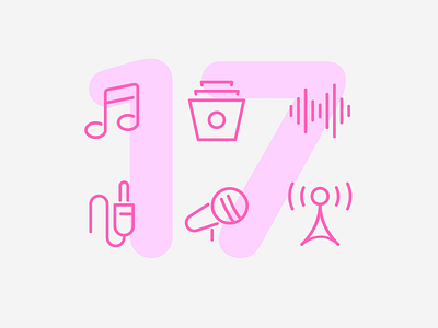 Day 17 audio icon icon set icons illustration interface line music ui vector