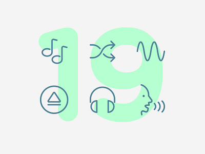 Day 19 audio icon icon set icons illustration interface line music sound ui vector