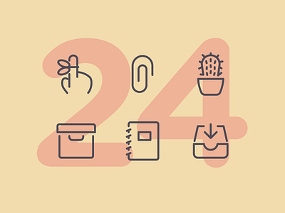 Day 24 business icon icon set icons illustration interface line office ui vector work