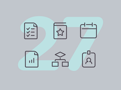 Day 27 business icon icon set icons interface line office ui vector work workout