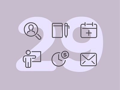 Day 29 app business icon icon set icons illustration interface line office ui vector work