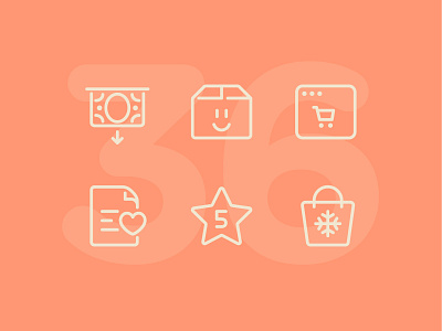 Day 36 icon icon set icons interface line shopping ui vector