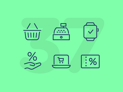 Day 37 icon icon set icons illustration interface line shopping ui vector