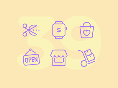 Day 39 icon icon set icons illustration interface line shopping ui vector
