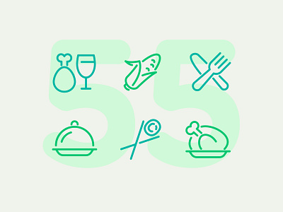 Day 55 food icon icon set icons illustration line ui vector