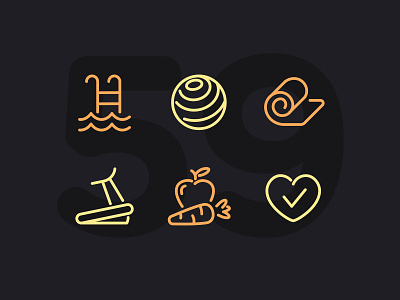 Day 59 fitness icon icon set icons illustration line ui vector workout