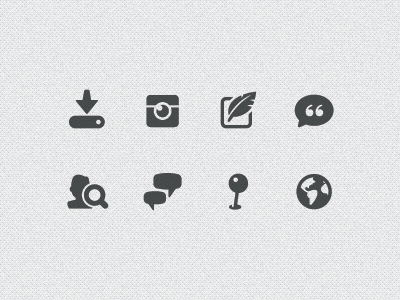 Social Media Icons black carbon icon icon set icons social media ui vector