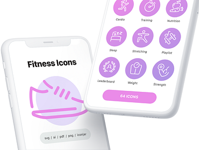 Fitness and Exercise Line Icons exercise fitness icon icon set icons illustration line ui vector workout