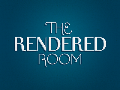 Rendered Room lettering logo typography