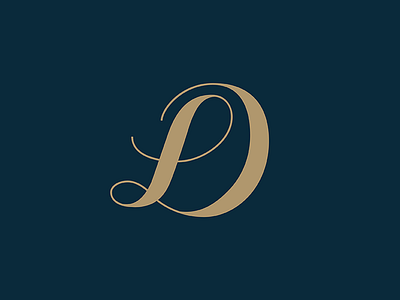 L | D Monogram brand identity lettering logo mark monogram script
