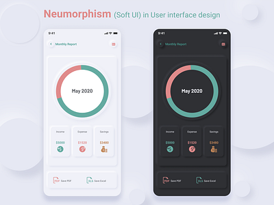 Neumorphism Soft UI in User interface design Desig Trends 2020 app design budgetmanager dailyexpense app design design art design trends 2020 desktop grocery grocery app mobile mockup money app money management newconcept