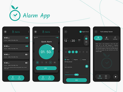 Alarm Mobile Application animation app design ble mobile app branding design design trends 2020 graphic design illustration logo motion graphics ui uxdesign