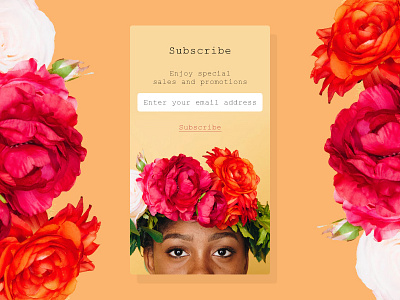 Daily UI Day 026 Subscribe 026 almaty dailyui fashion flowers mail subscribe success