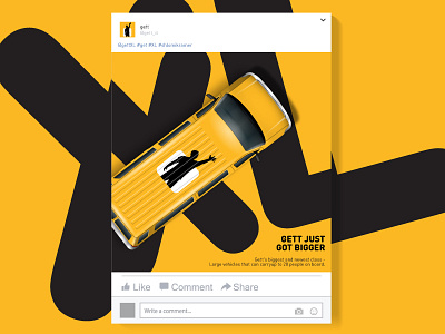 Gett just got Bigger ad bechance bigger facebook gett illustration