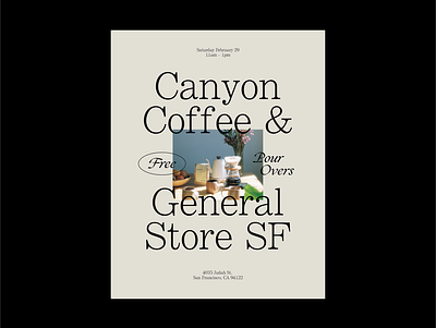 Canyon Coffee x General Store SF Flyer — No. 1 coffee flyer type