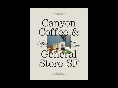 Canyon Coffee x General Store SF Flyer — No. 1