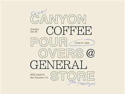 Canyon Coffee x General Store Flyer — No.2 coffee