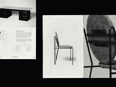 Januari branding chair furniture newsprint print