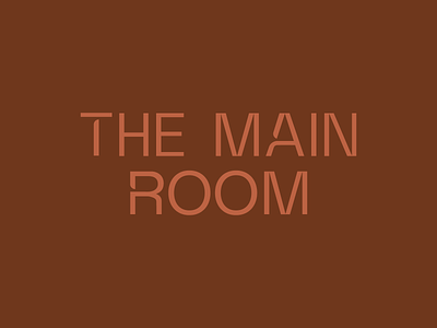 The Main Room branding color logo type