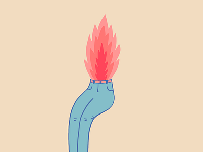 On Fire digital illustration fire illustration procreate