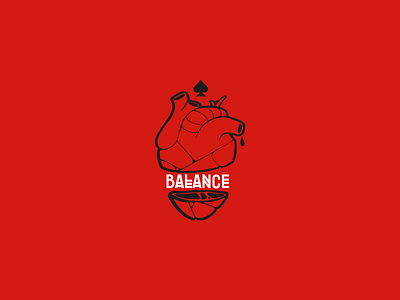 Balance Heart design hear illustration realistic red vector