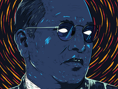 Dr. Bhim Rao Ambedkar branding design digital art illustration illustrator night stars ui vector visual identity