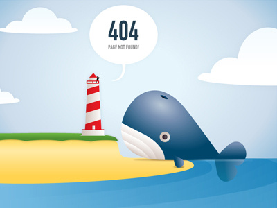 The Juice Agency Blog 404 page 404 illustration juice lighthouse the juice agency whale