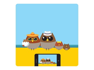 Hintsider Traveler Types baby beach family kids owl parents sea smart phone
