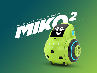 The Miko 2 Robot (green)