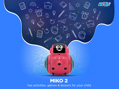 MIKO 2 Facebook Ads 2019 advancerobot ai child robot design facebook ad facebook ads facebook banner friendly robot miko robot mobile robot socialmedia