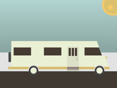 Roadtrip flat illustration recreation rv vehicle