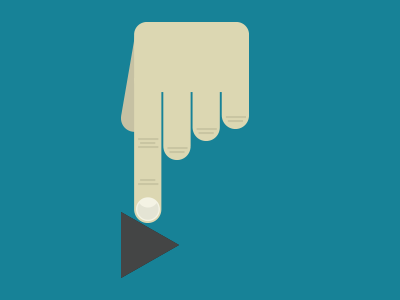 Press Play animation branding finger hand illustration logo motion play vector